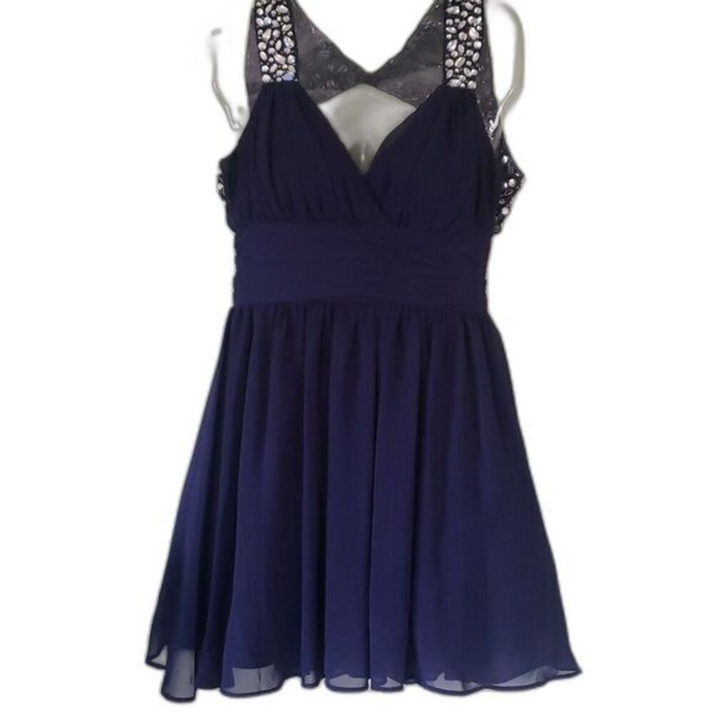 Bsmart Royal Blue Fit & Flare Homecoming‎ / Prom Dress - Junior 9 - Semi-Formal